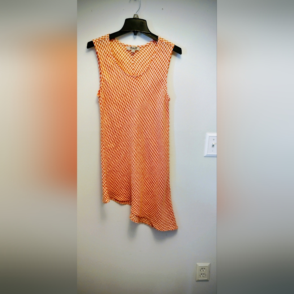 Flax Linen Asymmetrical Hem Dress